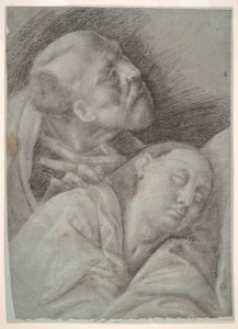 Twee apostelen, studie voor Het Laatste Avondmaal door Bernardino Lanino