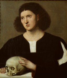 Portret van een jonge Man met een Schedel, c1510-1515