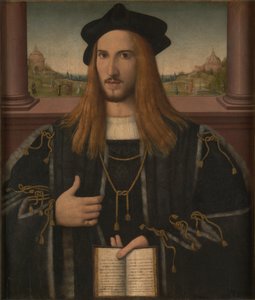 Portret van Alberto Pio, 1512 door Bernardino Loschi