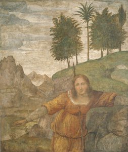 Procris doorboord door de speer van Cephalus door Bernardino Luini