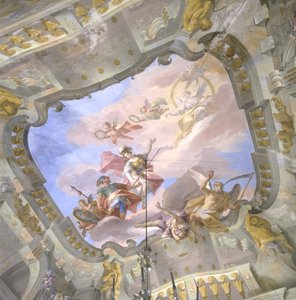 Allegorie van de tijd door Bernardino and Galliari Galliari