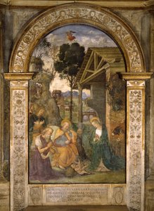 Aanbidding van het Kind door Bernardino di Betto Pinturicchio