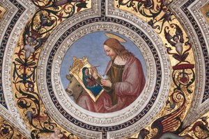 St. Lucas, detail van De Vier Evangelisten (fresco)