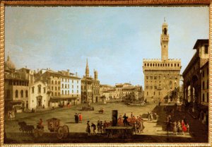 Piazza della Signoria door Bernardo Bellotto