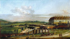 Het kasteel van Schlosshof gezien vanuit het noorden, tussen 1758 en 1761 door Bernardo Bellotto