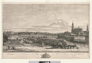 Uitzicht op Dresden, 1748 door Bernardo Bellotto