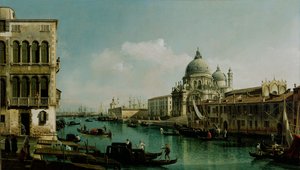 Uitzicht op het Canal Grande en de Punta della Dogana, ca. 1743