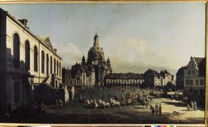 Uitzicht op de Neumarkt in Dresden