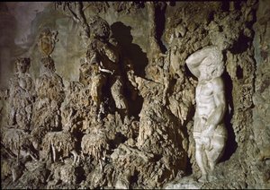Interieur van de grot van Boboli (detail) door Bernardo Buontalenti
