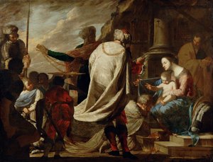 Aanbidding van de Wijzen door Bernardo Cavallino