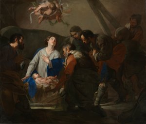 Bernardo Cavallino / De aanbidding van de herders, ca. 1650 door Bernardo Cavallino