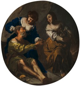 Lot en zijn dochters door Bernardo Cavallino
