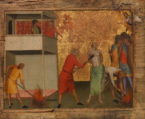 Sint Reparata Gemarteld met Gloeiende Ijzers door Bernardo Daddi