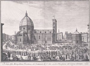Een uitzicht op de stad Florence, Plaat XXI, uit 