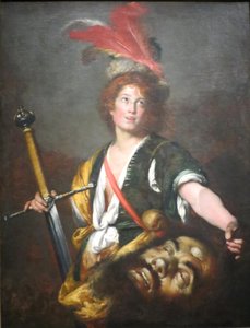 David met het hoofd van Goliath