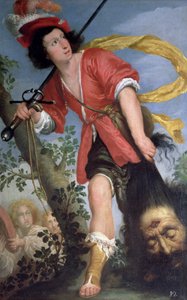 David met het hoofd van Goliath