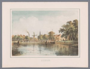 Stadsgezicht te Alkmaar door Bernardus Gerardus ten Berge
