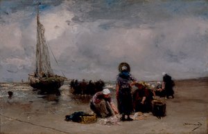 Aan zee door Bernardus Johannes Blommers
