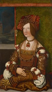 Portret van Bianca Maria Sforza 1472-1510 door Bernhard, Strigel