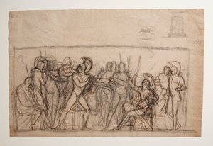 Agamemnons gevecht met Achilles. Doopvont