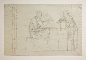 Christus en de Samaritaanse Vrouw door Bertel Thorvaldsen