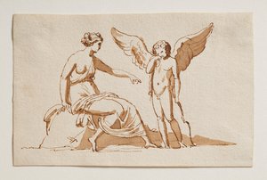 Cupido klaagt bij Venus over een beestenboel door Bertel Thorvaldsen