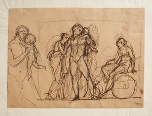 Hectors afscheid van Andromache en Astyanax door Bertel Thorvaldsen
