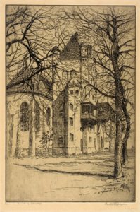 Duits gebouw, Chicago door Bertha Evelyn Jaques