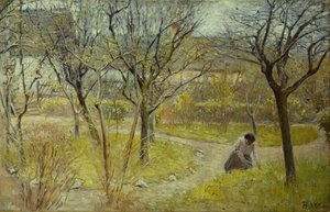 Lentedag in de Tuin door Bertha Wegmann