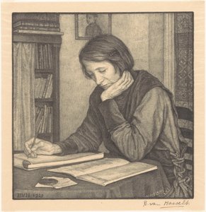 Portret van Sanne Bruinier door Bertha van Hasselt (signed by artist)
