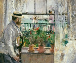 Eugene Manet (1834-92) op het Eiland Wight door Berthe Morisot
