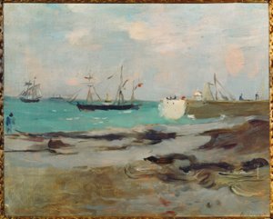 Haveningang in Boulogne door Berthe Morisot