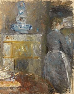In de eetkamer, 1880 door Berthe Morisot