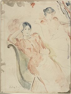 Jeanne Pontillon door Berthe Morisot