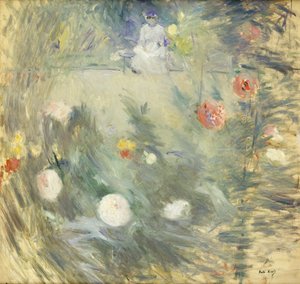 Kindermeisje aan het einde van de tuin door Berthe Morisot