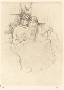 De Tekenles door Berthe Morisot