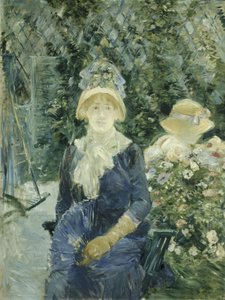 Vrouw in een tuin