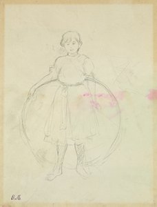 Jong meisje met een hoepel, 1888 door Berthe Morisot