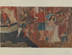 Kruiswegstaties nr. 1: Jezus wordt ter dood veroordeeld, ca. 1936