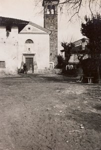 Album van de Eerste Wereldoorlog in Friuli-Venezia Giulia: de kerk van Soleschiano Manzano, 01-03/1916 door Bietti Bietti