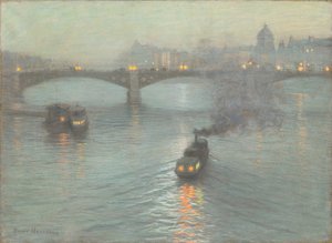 Avond aan de Seine door Birge Harrison