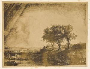 Het landschap met de drie bomen door Bisson Frères