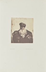 [Oude man met baard, bontmuts en fluwelen mantel]. door Bisson Frères