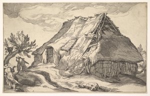 Landschap met Boerderij door Boetius Adams Bolswert