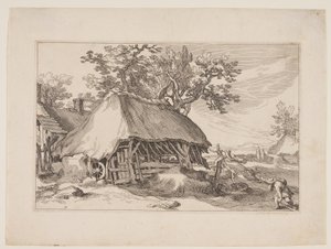 Plaat 7, uit Landschappen met boerderijen