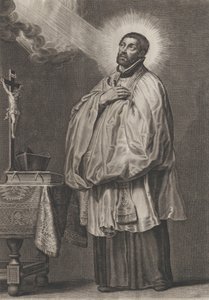 Sint Franciscus Xaverius met een goddelijk licht dat vanuit de linkerbovenhoek naar hem uitstraalt, ca. 1623-33