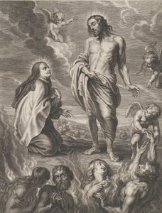 Heilige Teresa van Avila die bemiddelt voor Bernardino de Mendoza, ca. 1640-59