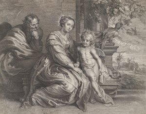 De Heilige Familie met een Papegaai, ca. 1625-1659