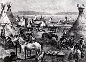 Navajo Indiaans kampement door Bohuslav Kroupa