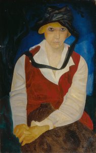 Portret van de vrouw van de kunstenaar, 1917 door Boris Dmitrievich Grigoriev